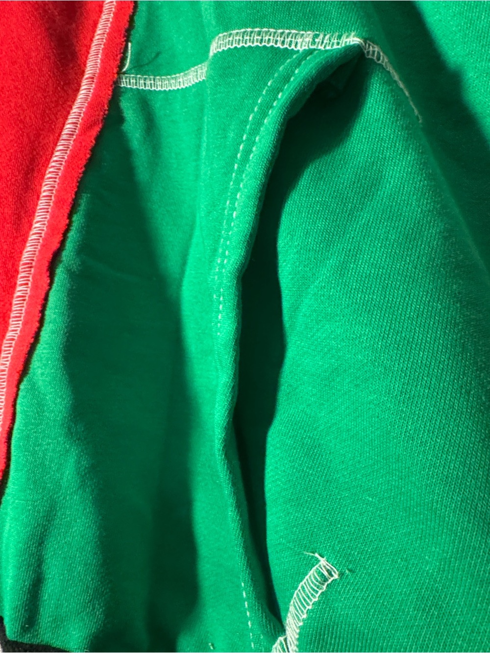 BiBi Red, Green & White Colorblock Crewneck Sweater - Picture 3 of 4